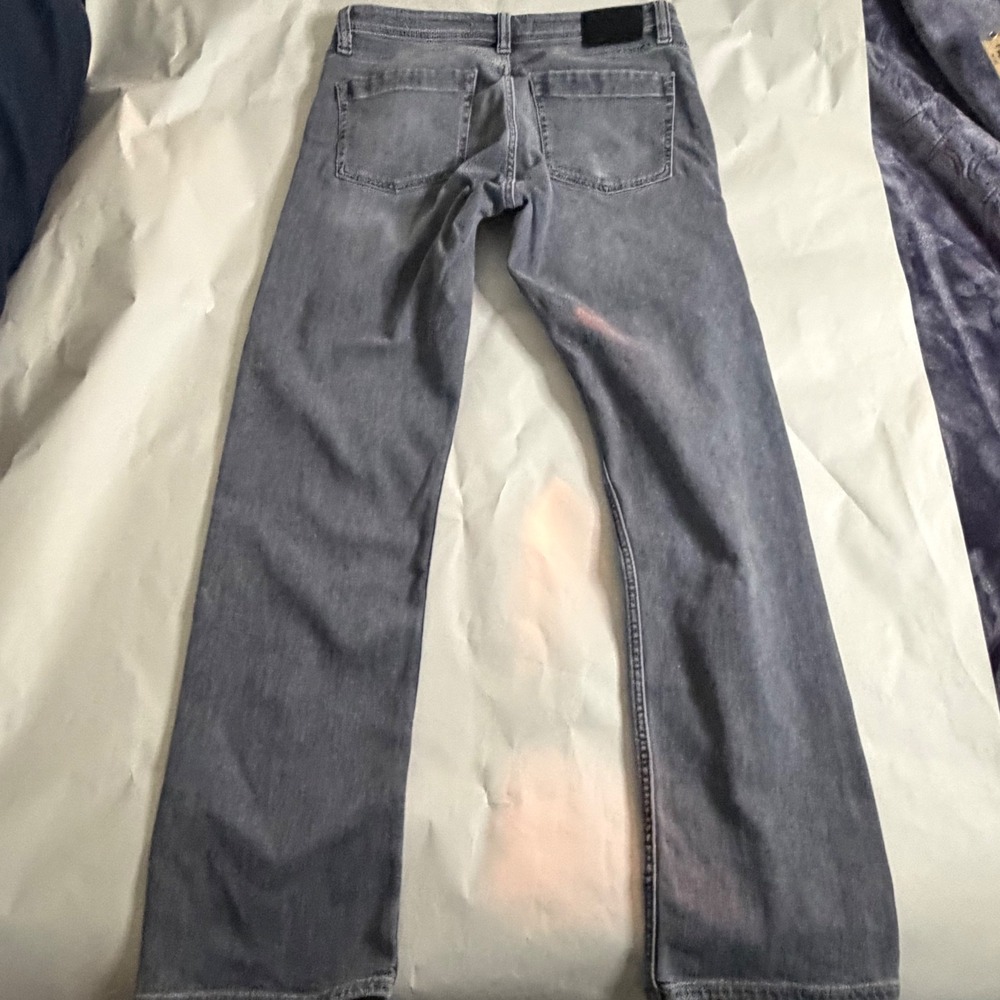 Revtown Sharp‎ Denim Jeans Mens 32x30 Grey Slim Straight Stretch Italian Denim